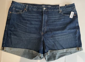 Old Navy O.G. Pantalones cortos * Talla 28 * tiro alto * lavado oscuro * PLUS- 48" cintura - Imagen 1 de 13