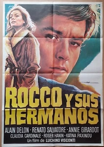 Rocco and His Brothers ORIGINAL Spanish 1970s POSTER Alain Delon MAC art! - Imagen 1 de 5