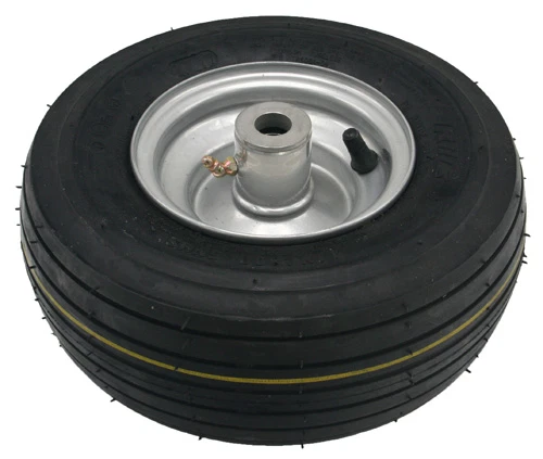 New Genuine OEM Hustler 11x4.00-5 Silver Pneumatic Tire / Wheel Assembly 768044 - Image 1 of 1