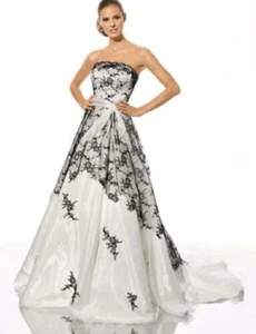 Abendkleid Hochzeit Gothic, Heine, sehr apart Größe 40 Top Zustand - Bild 1 von 8