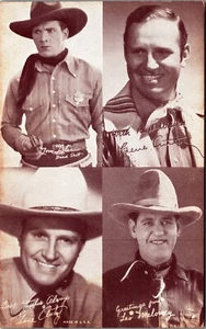 c1940's Arcade Post Card Western Cowboy Stars Gene Autry, Tom Tylor, - Bild 1 von 2