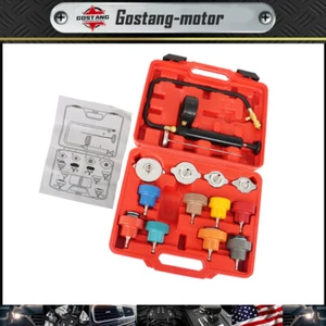 Coolant Radiator Pressure Tester Cooling System Head Gasket Leak Detector 14Pcs - Picture 1 of 12
