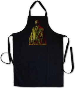 HAILE SELASSIE PORTRAIT II BBQ COOKING APRON Lion of Judah Rastafari Irie - Picture 1 of 1
