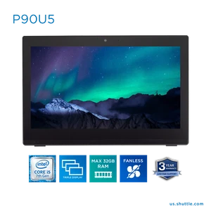 Fanless Intel i5-7200U AIO PC 19.5" Multi-touch Display Barebone Shuttle P90U5 - Picture 1 of 5