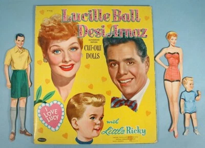 1953 Lucille Ball & Desi Arnaz Paper Dolls Authorized I Love Lucy w/Little Ricky - Image 1 of 4