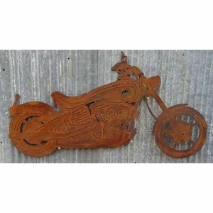 Motorcycle Metal Art & Garden Sculpture Australian Made - Picture 1 of 1