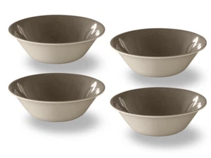 Set of Four (4) Mainstays Brand ~ Melamine Brown Bowl Set ~ Glaze Solid Pattern - Picture 1 of 4