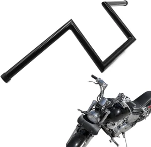 HB06-BK Black 25Mm 1 Inch Handlebar Are Z Style That Feature Early Chopper Styli - Picture 1 of 6