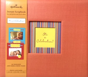 Hallmark Instant Scrapbook Photo Album "It's a Celebration!" 20 Designed Pages - Picture 1 of 12