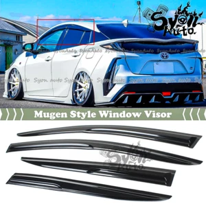 FITS 2016-2022 TOYOTA PRIUS JDM 3D MUGEN STYLE WINDOW VISOR RAIN GUARD DEFLECTOR - Picture 1 of 8