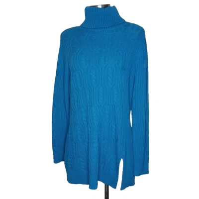Pendleton Sweater Women's Sz 1X Turtleneck Merino Wool/Cashmere Blue Work Career - Image 1 of 4