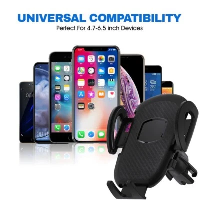 Car Air-Vent Phone Holder Mount for iPhone SE2 SE3 X XS XR 11 12 13 Pro Max/Mini - Image 1 of 4