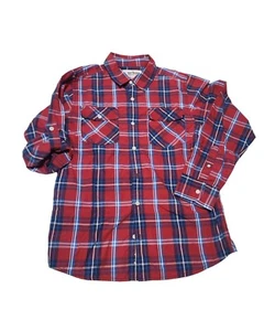 Urban Pipeline Boys XL Regular Long Sleeve Button Down Dress Shirt Red Plaid - Picture 1 of 10