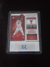 Keenan Evans Contenders Draft Picks 2018 Rookie Card Autograph 