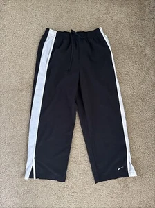 Vintage Y2K Nike Windbreaker Baggy Track Pants Black Youth Size S Small 4-6 - Picture 1 of 5