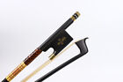 New Advanced Black Carbon Fiber Violin Bow Inlay Poplar Blossom Style Frog