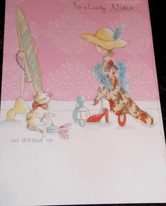 Tarjeta de cumpleaños para una hermosa sobrina de Annie & Jack Cards. Tema de vestir - Imagen 1 de 3