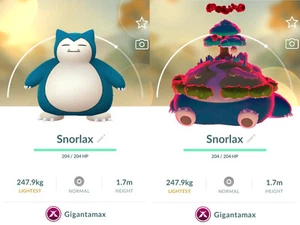 Non-Shiny Gigantamax Snorlax Pokémon Go Trade 20K Stardust - Picture 1 of 3