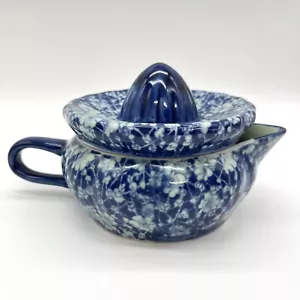 Victoria Ironstone Ware Spremiagrumi Alesatore Chintz Flusso Floreale Blu Bianco 2 Pezzi 4,25" - Foto 1 di 10