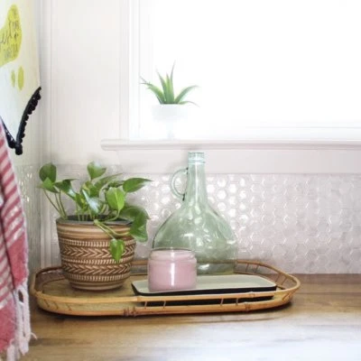 Wallpops Hexágono Blanco Geométrico Granja Pelar y Pegar Azulejo Salpicadero Hágalo Usted Mismo Foto 1 de 4