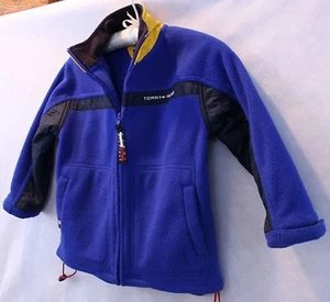 Tommy Hilfiger Front Zip Poly Fleece Cobalt Blue Sweatshirt Youth SZ 6 EUC - Picture 1 of 9
