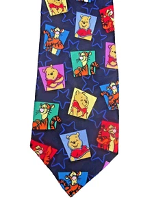 Corbata cuello Disney Winnie the Pooh & Tigger para hombre azul caprichoso papá padre - Imagen 1 de 4