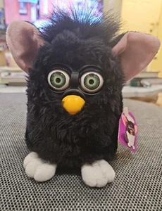 Neu mit Etikett Furby 1. Generation Modell 70-800 schwarz grüne Augen - Bild 1 von 3