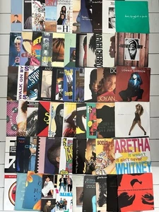 Job Lot 60 Mixed 7" Vinyl Records 45RPM 80's 90's Pop R&B Dance Chart Hits - Picture 1 of 3