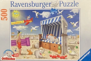 Ravensburger puzzle 500 pezzi Ottifanten at the Beach 2022 raro nuovo con scatola - Foto 1 di 2