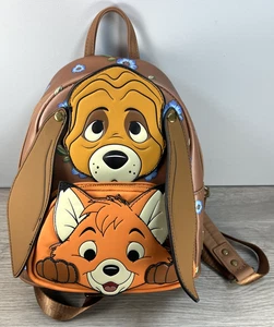 Loungefly Disney The Fox and the Hound Copper & Todd Floral Mini Backpack - Picture 1 of 11
