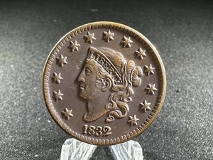 1832 Large Cent, Coronet Head, XF++ Scarce Early Date Collector Copper WOW! - Picture 1 of 6