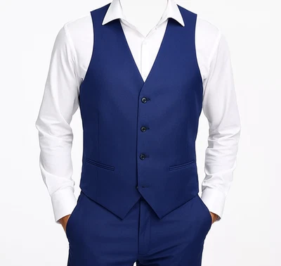 Alfani Men's Slim-Fit Stretch Solid Suit Vest Size Medium Blue E071098 - Image 1 of 4