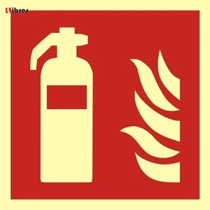 EXTINTOR - SEÑAL DE FUEGO FOTOLUMINISCENTE PLACA DE SEGURIDAD Y SALUD 15X15... - Imagen 1 de 1