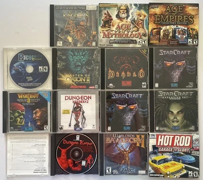 Vintage 15 Game PC/CD ROM Lot (Diablo StarCraft Dungeon Keeper Etc.) - Image 1 of 4