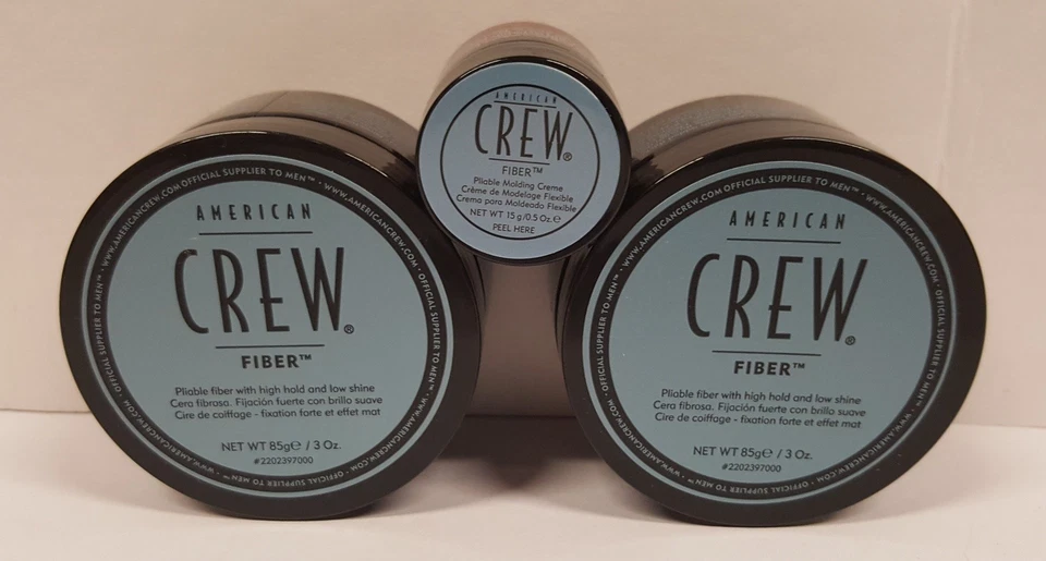 American Crew FIBER 2 x 85g tubs + Free Travel Size 15g Storage Tub AmericanCrew - image 1 of 1