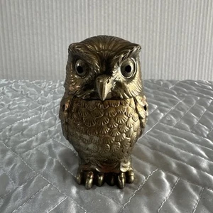 Vintage Metal Owl Incense Burner Statue Figurine Home Decor - Picture 1 of 9