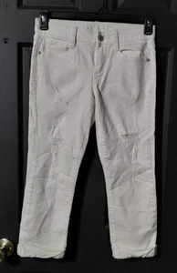 Pantalones capri Arizona Jean Co para mujer 3 algodón blanco - Imagen 1 de 6