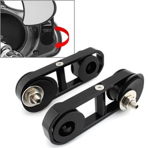 180° Drop Mirror Relocator Mount for Harley Touring Street Glide FLHX 2006-13 mo - Picture 1 of 11