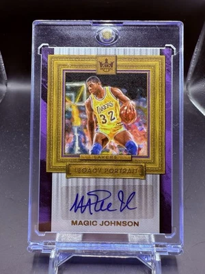 2023-24 Panini Court Kings Magic Johnson Autograph  /75 #LP-MJL LA LAKERS - Image 1 of 2