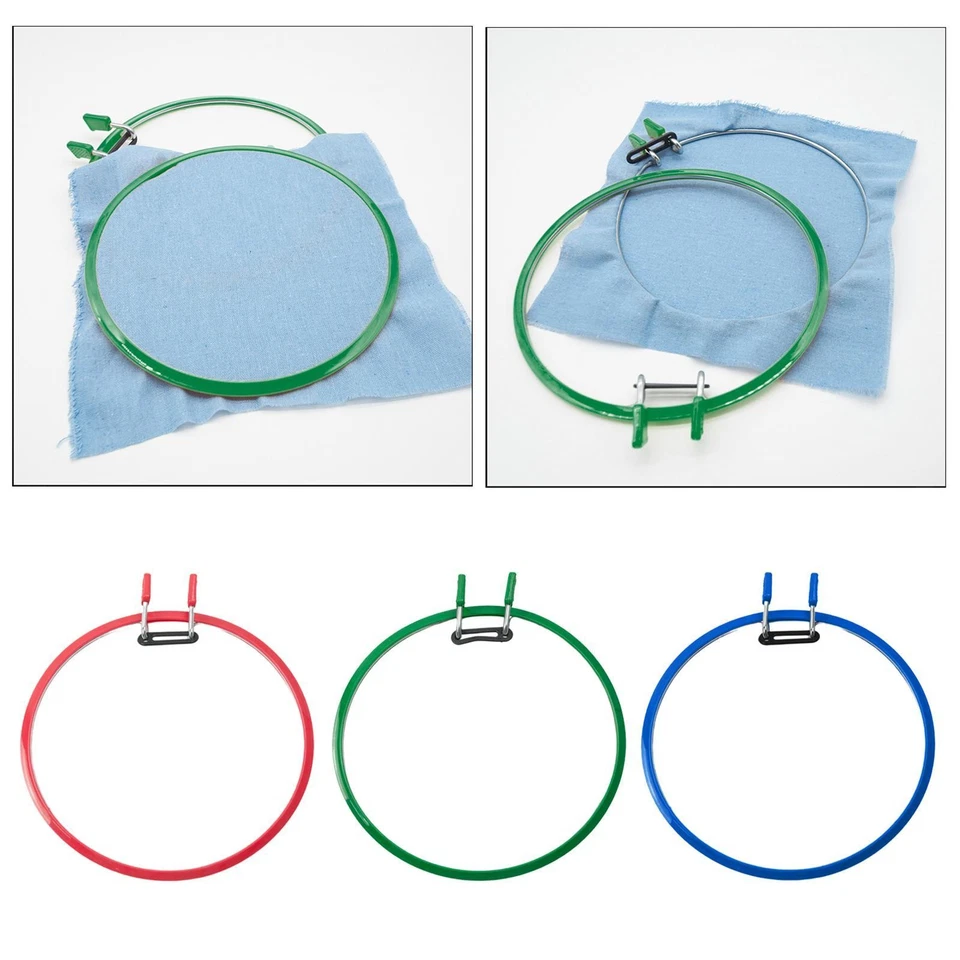 8.7'' Embroidery Hoop Plastic Spring Tension Ring Needlecraft Supplies - Image 1 of 1