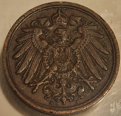 Moneda 1913 Imperio Alemán 1 Pfennig Reich Alemán Alemania! ¡Grandes detalles! Foto 1 de 2