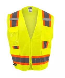 RADIANS SV6-2ZGM SAFETY VEST - ANSI Two Tone Surveyor Class 2 Vest (GREEN) - Picture 1 of 7