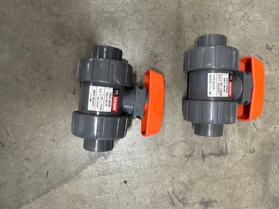 New lot of 3 Hayward    3/4" PVC Viton True Union Ball Valve Socket - Image 1 of 4