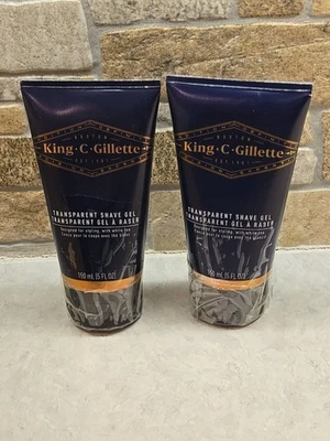 Lote de (2) Gel de Afeitar Transparente King C Gillette Para Hombres con Té Blanco 5 Oz.  Nuevo Foto 1 de 4