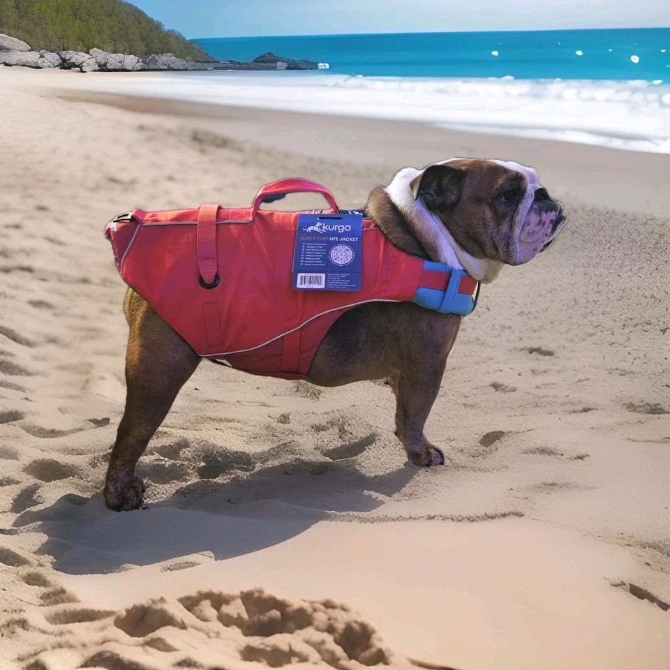 NWT! Kurgo Dog Surf n' Turf Life Jacket/Vest Medium Red  - Image 1 of 4