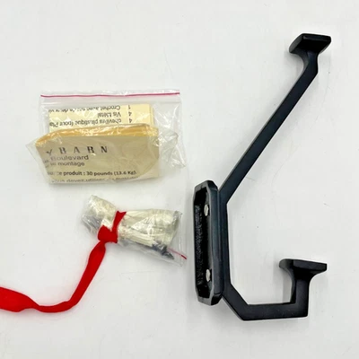 Pottery Barn Boulevard Wall Hook Matte Black #9897H - Image 1 of 2