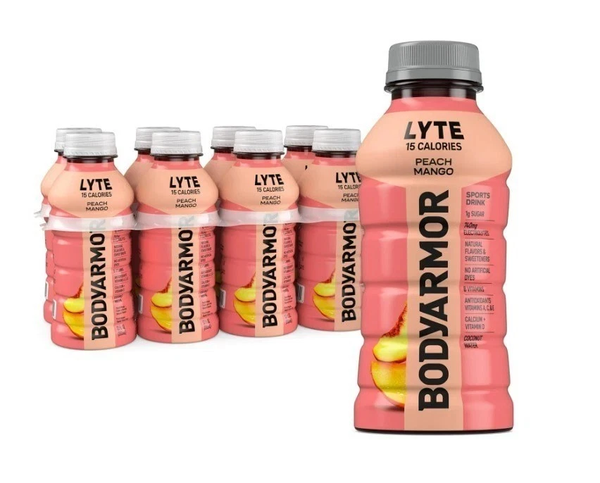 BODYARMOR Lyte Sports Drink Peach Mango 12 FL Oz 8 Count
