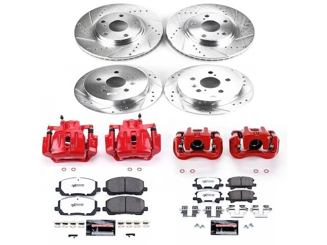 Kit de pastillas de freno y rotor delanteras y traseras para Toyota Highlander 2004-2007 HW477KG Foto 1 de 1