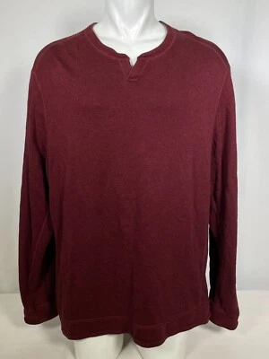 Tommy Bahama 双面 Flipshore Abaco 长袖亨利运动衫男式 XXL — 第 1/4 张图片