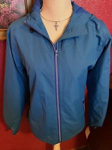 Woman’s Vantage Hooded Jacket Lovely Blue Sz MD Mesh Lining Retag Roxy Rose - Picture 1 of 3
